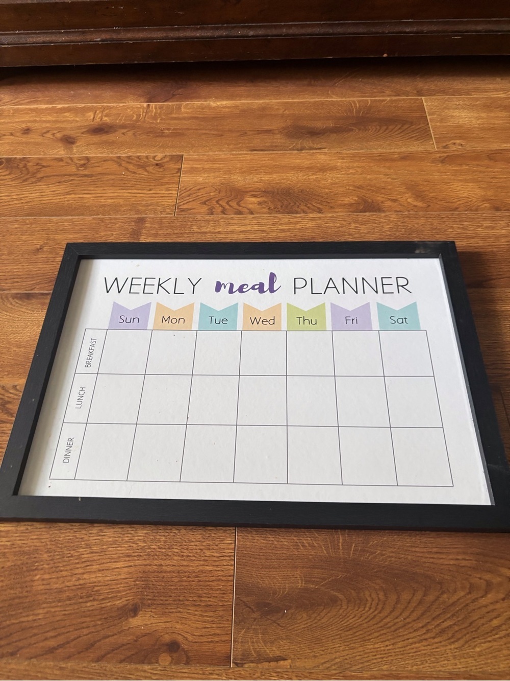 Weekly Meal Planner dry erase board